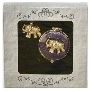 Elephant Trinket Box And Pedant June Birthstone NIB